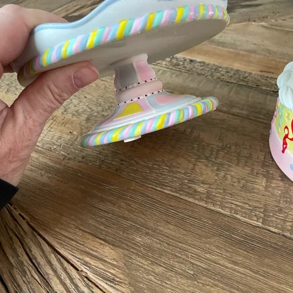 Partylite Colorful Ceramic Tiered Birthday Cake In Excellent Condition - Picture 7 of 14